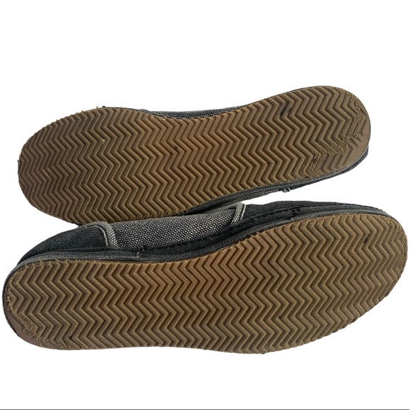 Levi’s Black Washed Denim Canvas Plaid Slip On Shoes Men’s Sz L (11-12) - Picture 3 of 6